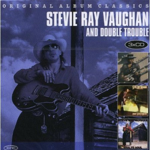 the album cover for Stevie Ray Vaughan - Texas Flood/Couldnt Stand The Weather/Soul To Soul [Import]