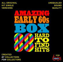 the album cover for Amazing Early 60s Box 88 Hard-To-Find Hits - Amazing Early 60s Box: 88 Hard-To-Find Hits / Various