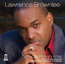 the album cover for Lawrence Brownlee - Virtuoso Rossini Arias
