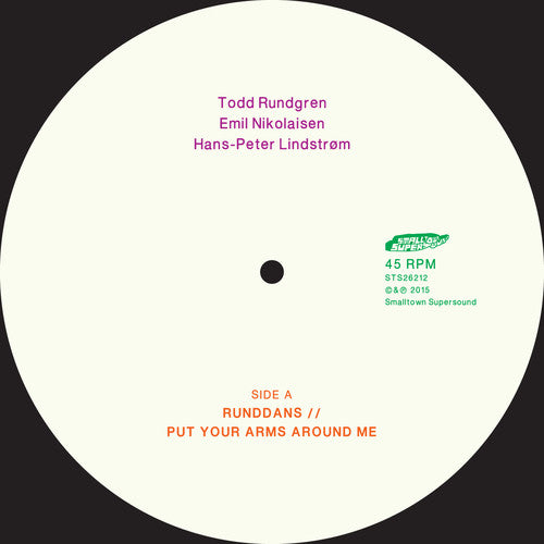 the album cover for Todd Rundgren, Emil Nikolaisen & Hans-Peter Lindstrom - Put Your Arms Around Me 