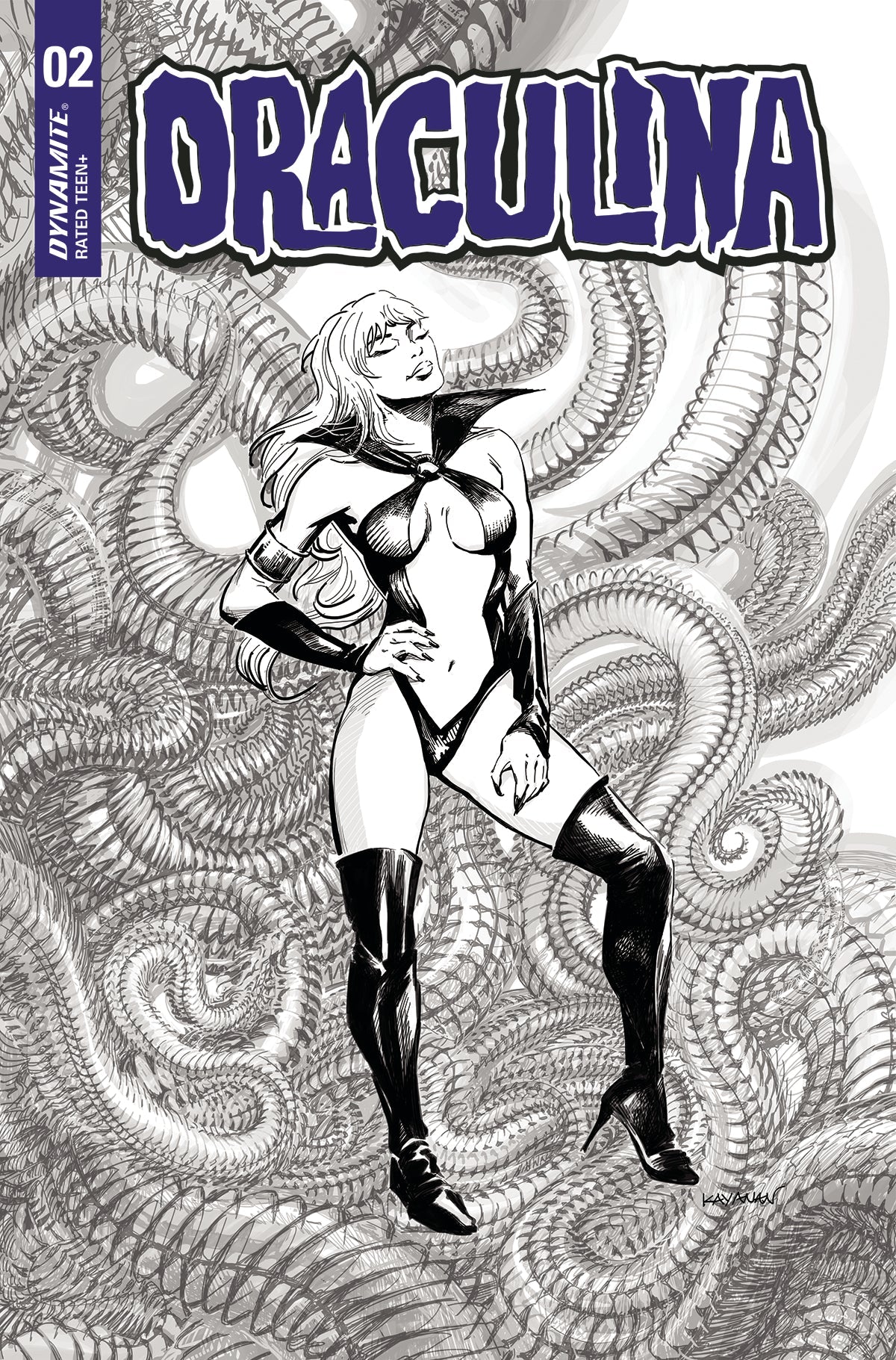 Draculina #2 G 1:20 Rafael Kayanan B&W Variant (03/09/2022) Dynamite