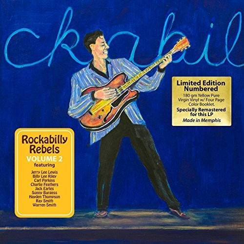 the album cover for Rockabilly Rebels 2 / Various - Rockabilly Rebels, Vol. 2 [Limited Edition Yellow Vinyl]