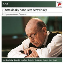 the album cover for Stravinsky - Igor Stravinsky conducts Stravinsky - Symphonies & Concertos