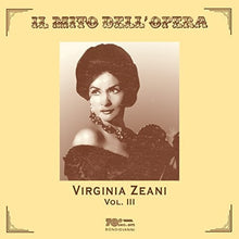 the album cover for Bellini / Virginia Zeani - Virginia Zeani, Vol. 3