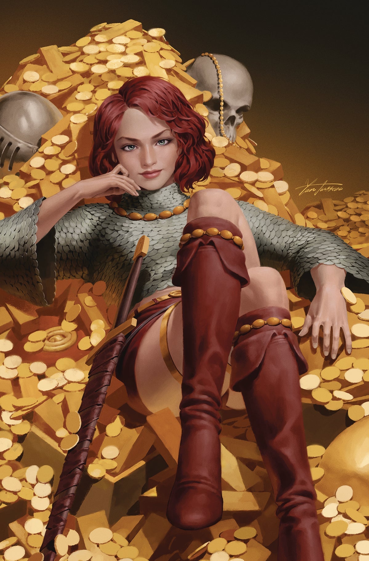 Immortal Red Sonja #1 L 1:50 Jung Geun Yoon Virgin Variant (04/13/2022) Dynamite