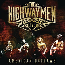 the album cover for The Highwaymen - Live: American Outlaws [3CD+DVD Box Set]