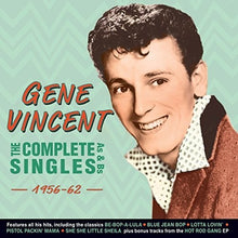 the album cover for Gene Vincent - Complete Singles As & Bs 1956-62