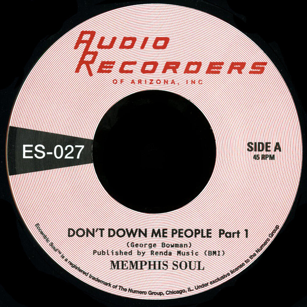 the album cover for Unknown Artist - Don't Down Me People Pt 1/Pt 2