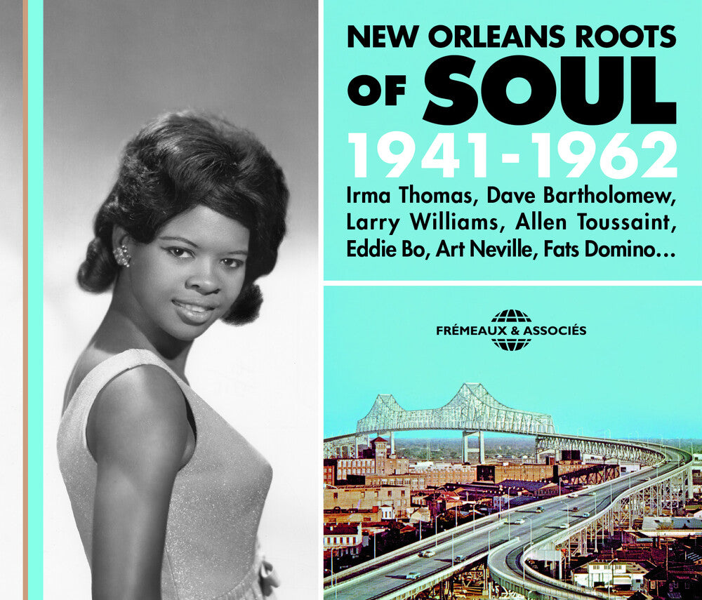 the album cover for Pomas; Barpolomew; Williams; Toussaint; Bo; Nevill - New Orleans Roots Soul 1941-62