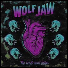 the album cover for Wolf Jaw - Heart Won't Listen (Blue) [Colored Vinyl] [Limited Edition]