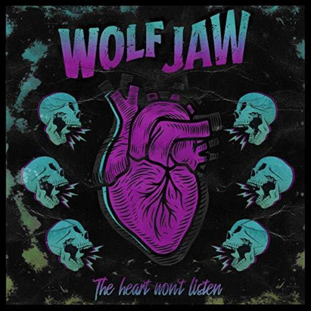 the album cover for Wolf Jaw - Heart Won't Listen (Blue) [Colored Vinyl] [Limited Edition]