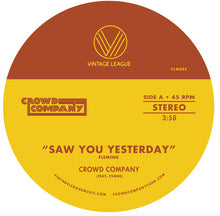 the album cover for Crowd Company - Saw You Yesterday / Can't Get Enough