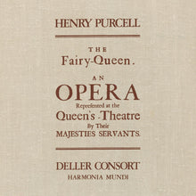 the album cover for Purcell / Alfred Deller - Purcell: The Fairy Queen