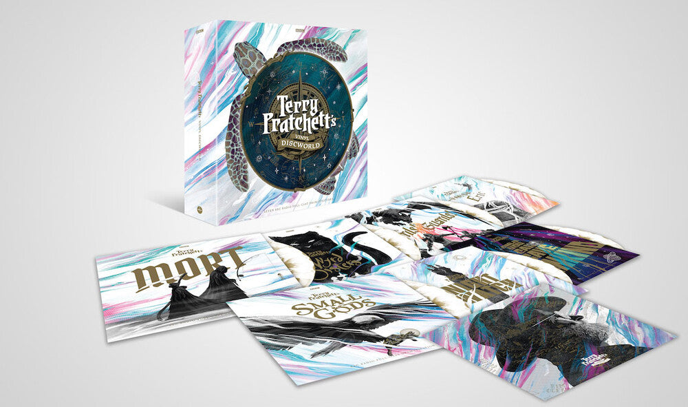 the album cover for Terry Pratchett - Terry Pratchett's Vinyl Discworld
