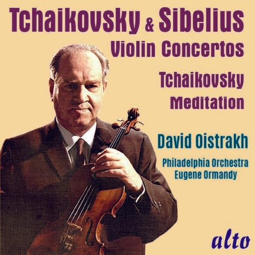 the album cover for David Oistrakh / Philadelphia Orchestra - Tchaikovsky & Sibelius Violin Concertos Meditation from Souvenir d'un