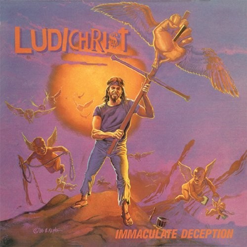 the album cover for Ludichrist - Immaculate Deception / Powertrip