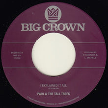 the album cover for Mattison Paul & Tall Trees - I Explained It All / Watch Out