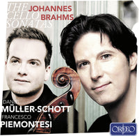 the album cover for Brahms / Muller-Schott / Piemontesi - Cello Sonats
