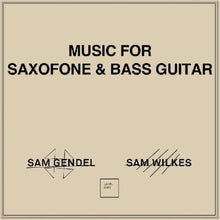 the album cover for Sam Gendel / Wilkes,Sam - Music For Saxofone & Bass Guitar