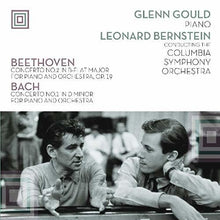 the album cover for Glenn Gould - Plays Beethoven Concerto 2 & Bach Concerto 1