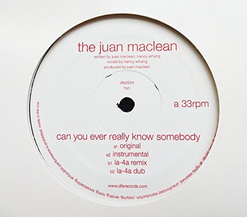 the album cover for Juan Maclean - Can You Ever Really Know Somebody