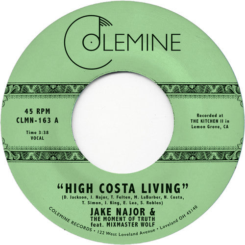 the album cover for Jake Najor Feat Mixmaster Wolf - High Costa Living / Grab A Soda