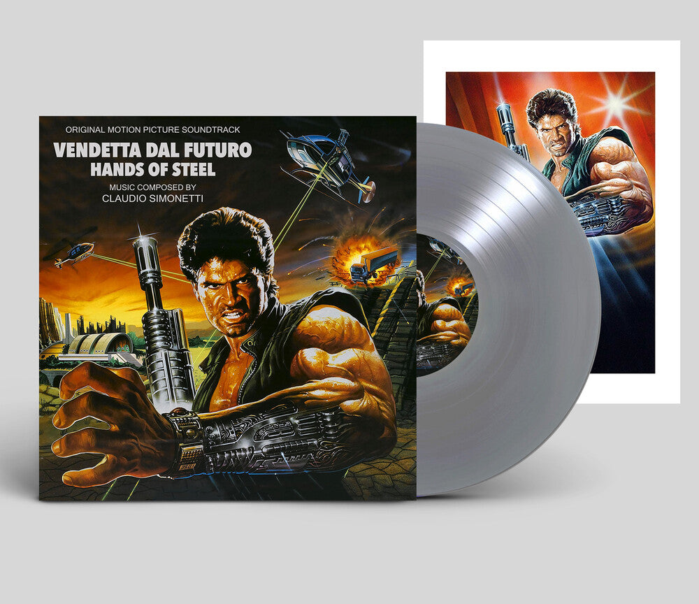 the album cover for Claudio Simonetti  (Ltd) - Hands of Steel (Vendetta Dal Futuro) (Original Motion Picture Soundtrack)