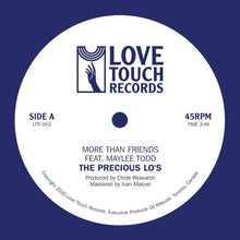 the album cover for Precious Lo's - More Than Friends feat. Maylee Todd