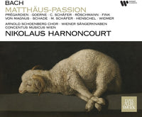 the album cover for Nikolaus Harnoncourt  / Concentus Musicus Wien - St Matthew Passion - Passion Selon St Matthieu (Bach)