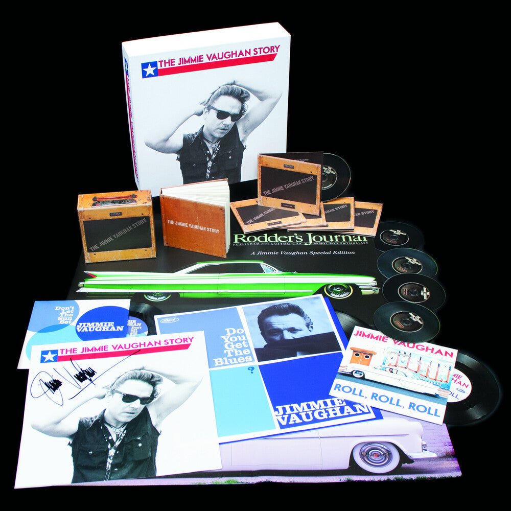 the album cover for Jimmie Vaughan - Jimmie Vaughan Story (W/Book) (Bonv) (Box) [Deluxe]