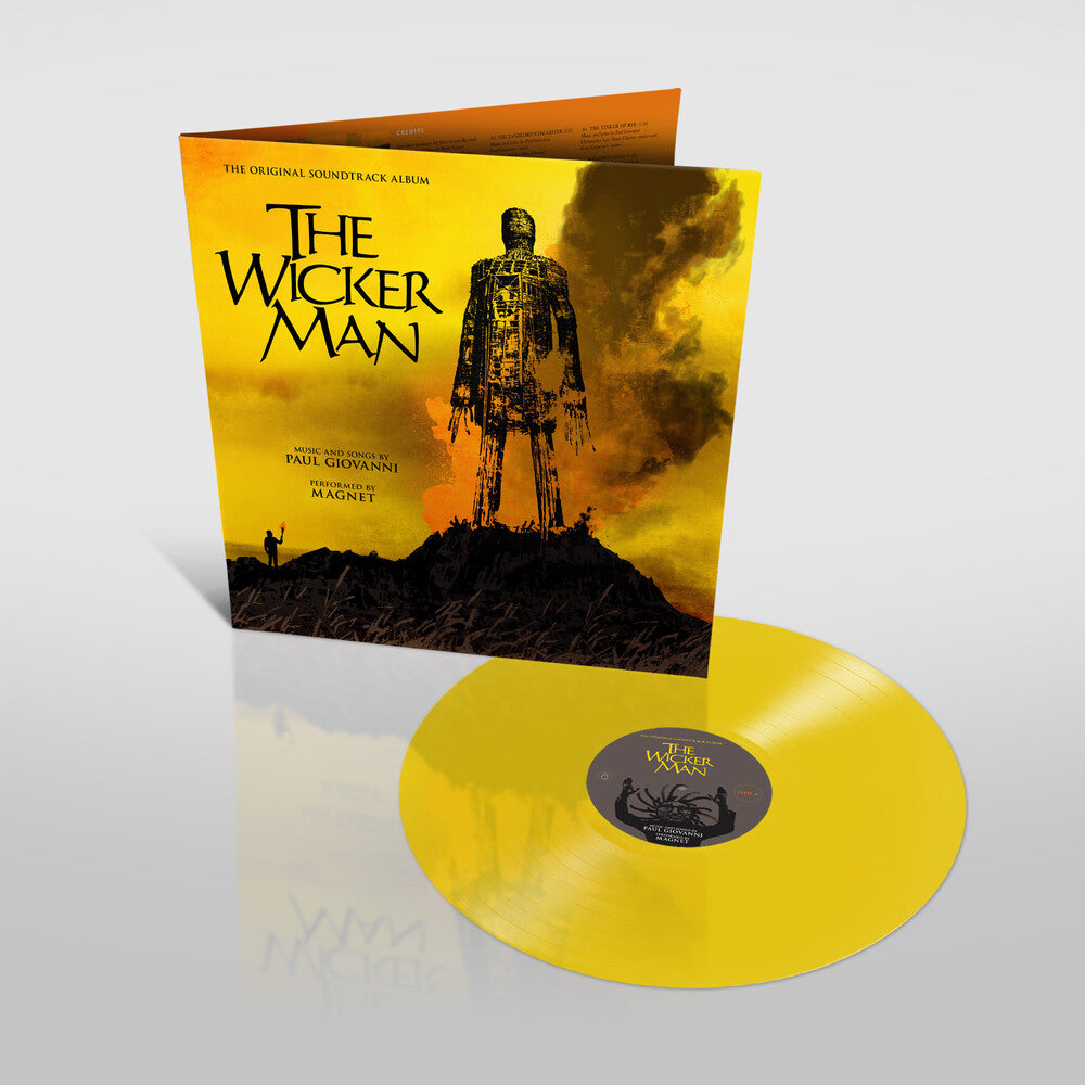the album cover for Paul Giovanni  / Carpenter,Gary (Colv) (Ylw) (Aniv) - Wicker Man / O.S.T. [Colored Vinyl] (Ylw) (Aniv) (Uk)