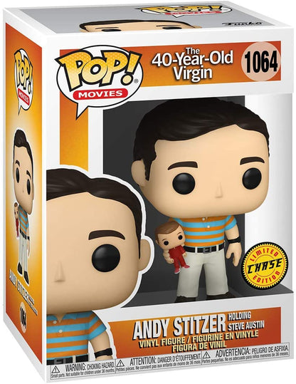 Virgen a los 40 - Funko Pop! Películas: Virgen a los 40 - Andy sosteniendo un Oscar (los estilos pueden variar) [Figura de acción]