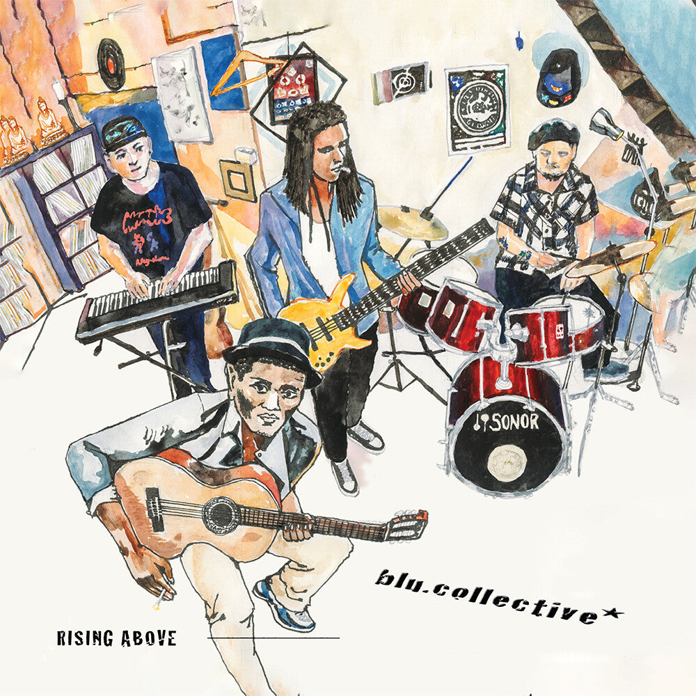 the album cover for Blu.Collective - Rising Above