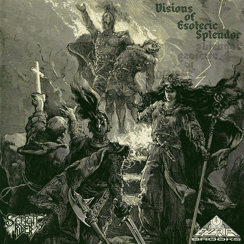 the album cover for Ezra Brooks / Serpent Rider - Visions Of Esoteric Splendor