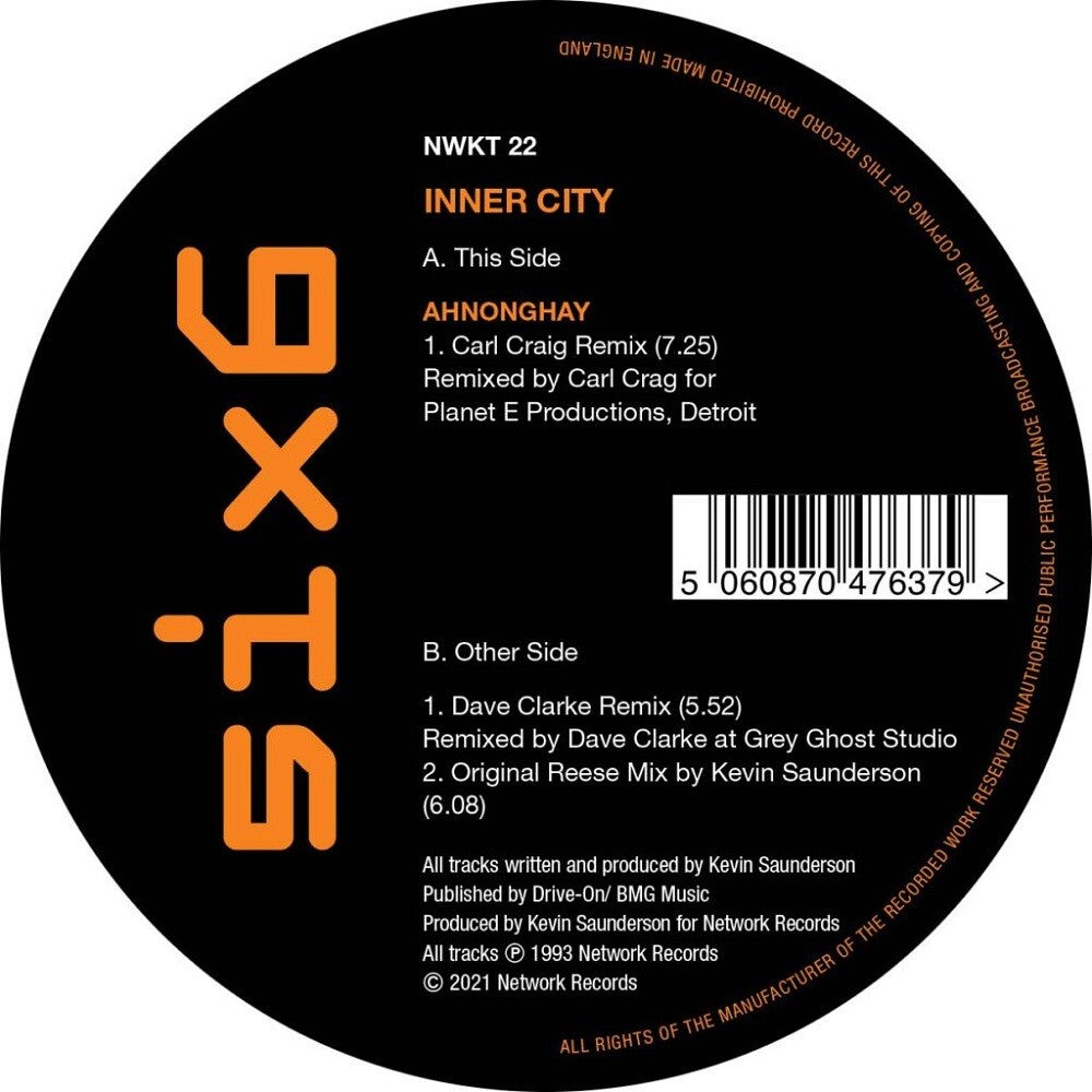 the album cover for Inner City - Ahnonghay