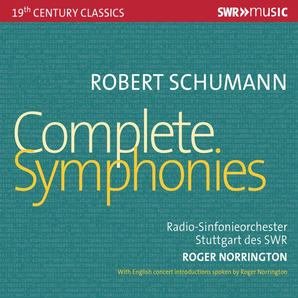 the album cover for Schumann / Radio-Sinfonieorchester Stuttgart Swr - Complete Symphonies (2pk)