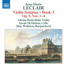 the album cover for Leclair / Butterfield / Wollston - Violin Sonatas