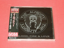 the album cover for Almighty - Blood Fire & Love [Reissue] (Jpn)