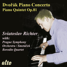 the album cover for Sviatoslav Richter  / Prague Symphony Orchestra - Dvorak Piano Concerto/ Piano Quintet Op. 81