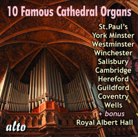 the album cover for Stephen Cleobury - 10 Famous Cathedral Organs