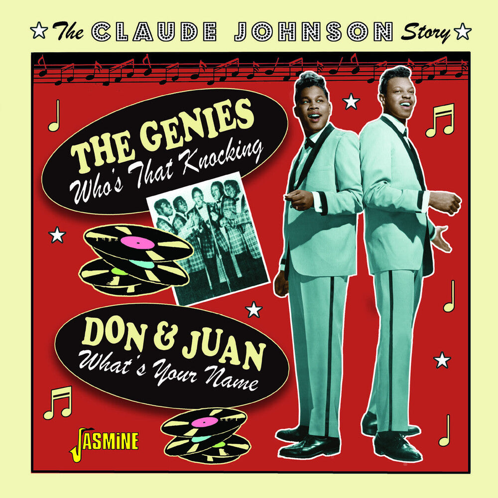 the album cover for Genies / Don & Juan - Who's That Knocking / What's Your Name (Uk)