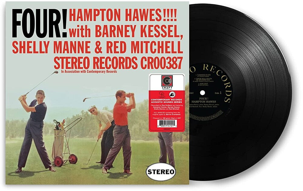 Hampton Hawes with Barney Kessel, Shelly Manne and Red Mitchell - Four! (Contemporary Records Acoustic Sounds Series) [LP] Vinyl Record