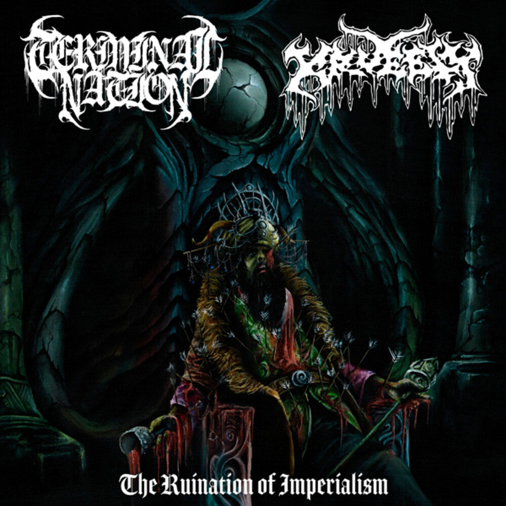 the album cover for Terminal Nation / Kruelty - Ruination Of Imperialism