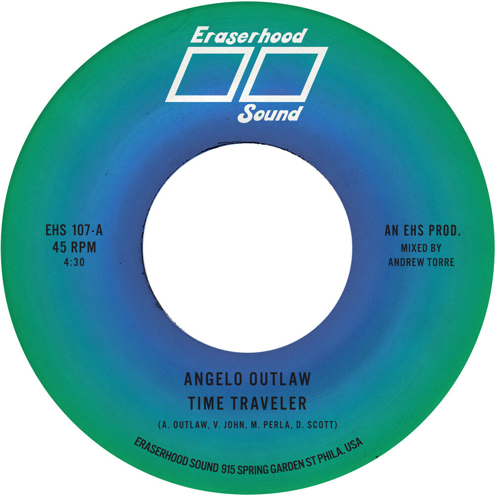 the album cover for Angelo Outlaw - Time Traveler - Clear [Colored Vinyl] [Clear Vinyl]