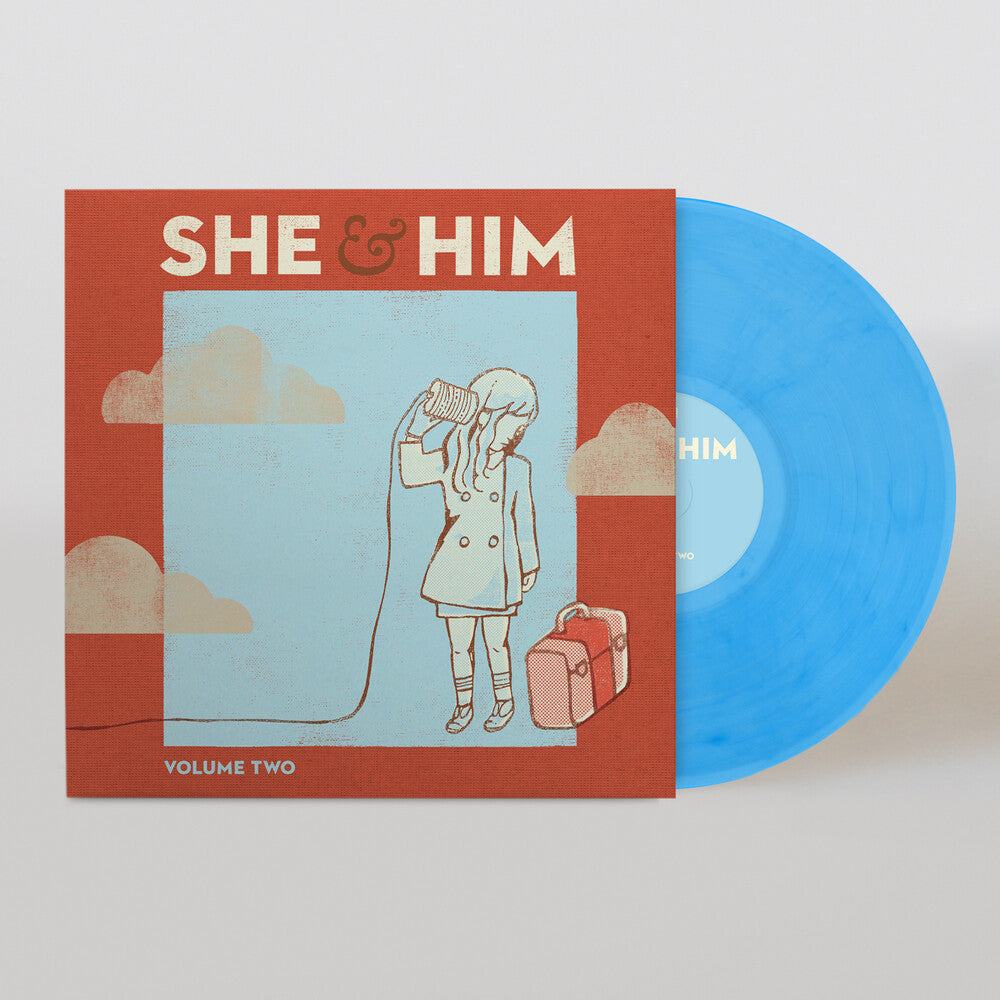 the album cover for She & Him - Volume Two - Sky Blue (Blue) [Colored Vinyl]