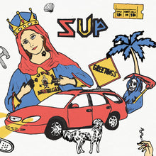 Super American - Sup - Half Red / Half Blue (Blue) [Colored Vinyl] (Red) Vinyl Record
