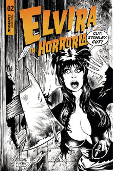 Elvira In Horrorland #2 E 1:10 Acosta B&W Variant (06/22/2022) Dynamite