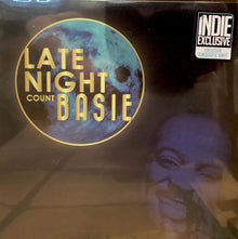 the album cover for Various Artists - Late Night Count Basie [RSD Essential Indie Colorway Turquoise LP]