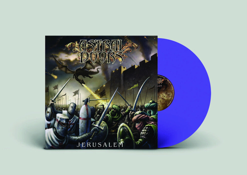 the album cover for Astral Doors - Jerusalem - Purple [Colored Vinyl] (Purp)