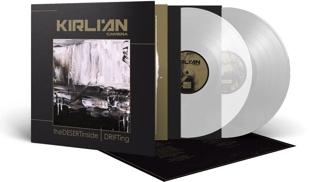 the album cover for Kirlian Camera - Desert Inside / Drifting - Clear [Clear Vinyl] (Gate)